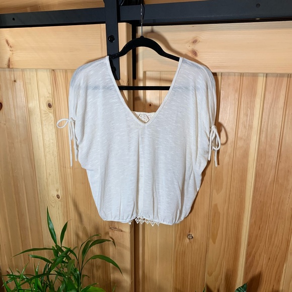 ⭐️BOGO FREE! Boho Cotton Top with Crochet Detail - Picture 3 of 5